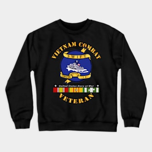 Vietnam Cbt Vet - Navy Coastal Div 12 - Swift w SVC Crewneck Sweatshirt